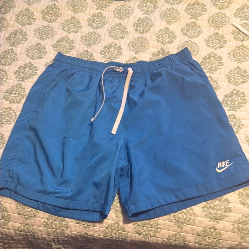 Nike Blue Swim Trunks with Elastic Waistband